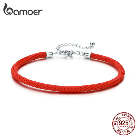 Pulsera de encanto de Plata de Ley 925 bamoer para mujer, Pulsera Original Europea ajustable de 16cm a 21cm, regalos de cumpleaños para niña SCB166 ► Foto 1/6