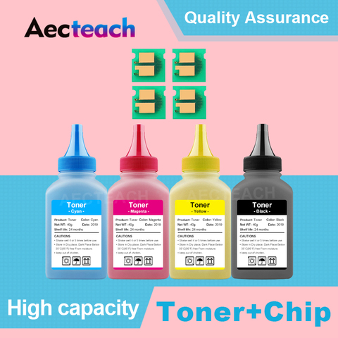 Aecteach-pigmento de Color en polvo de tóner y Chip CRG329, Compatible con Canon i-sensys LBP7018C LBP7010C LBP7010 LBP 7010 7010C LBP-7018C, 1 Juego ► Foto 1/3