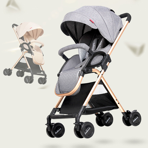 Cochecito de bebé ultraligero, carrito plegable simple para niños, puede sentarse, reclinable, alto paisaje, envío directo ► Foto 1/6