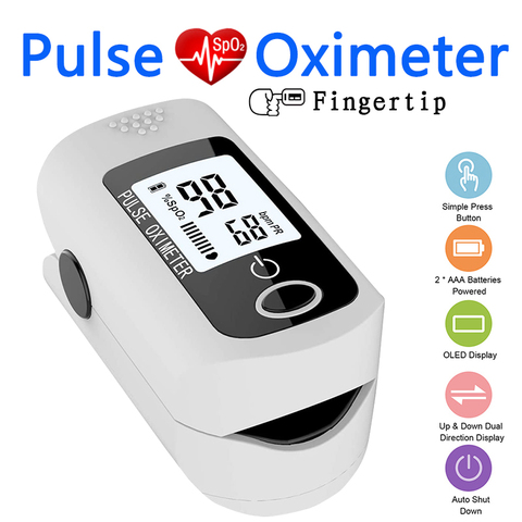Oxímetro de pulso para dedo Spo2 PI OLED, monitor de ritmo cardíaco, oxímetro, saturación de oxígeno en sangre ► Foto 1/6