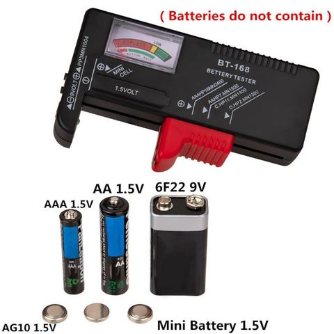Probador de batería Digital Universal portátil BT168, comprobador de voltios para botón AA AAA de 9V, comprobador de batería de tamaño múltiple ► Foto 1/6