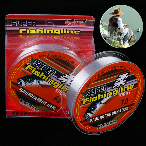 Cuerda de nailon con monofilamento de fluorocarbono para pesca, cuerda resistente de 100M, 0,8-6lb, 3,5/4/4.5/5/6/7/8 ► Foto 1/6