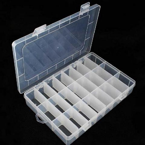 ¡1 Uds gran oferta! Caja grande de almacenamiento de componentes, caja de colección de 24 rejillas, pc672095 ► Foto 1/6