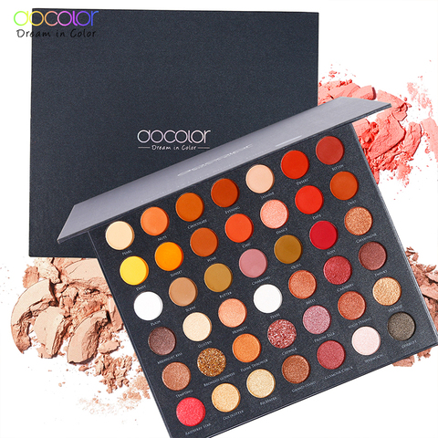 Docolor-paleta de sombra de ojos, pigmento mate, polvo de sombra de ojos, brillo, paleta de sombras de ojos, maquillaje de belleza cosmética, 42 colores ► Foto 1/6