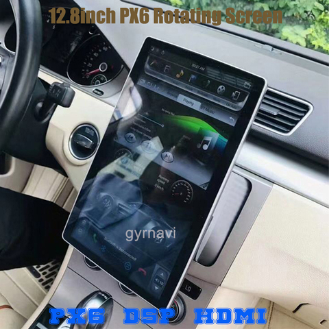 PX6-radio con gps para coche, radio con reproductor, pantalla IPS de rotación de 12,8 pulgadas, doble din, universal, DSP, estilo Tesla, android 9,0, 4 + 64G, wifi, usb, bluetooth ► Foto 1/6