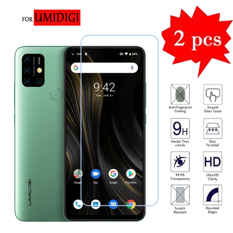 Protector de cristal templado Premium para UMIDIGI Power 3, 2 uds., Protector de pantalla para UMIDIGI X UMI Power Cover, película de protección para teléfono ► Foto 1/6