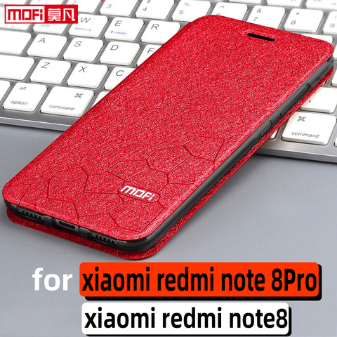 Funda con tapa para xiaomi redmi note 8pro, carcasa trasera de cuero con soporte para libro, de tpu, mofi, note 8 pro ► Foto 1/6