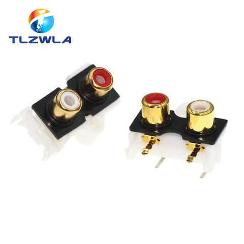 Conector de enchufe de loto soldado con PCB, toma de Audio de 2 agujeros, RCA, Pin Vertical de Av2-8.4-8, 5 uds. ► Foto 1/4