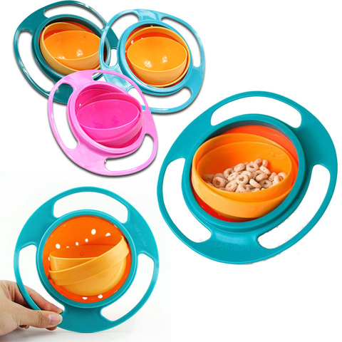 Magic Bowl-tazón de alimentación para bebés y niños pequeños, cuenco para entrenamiento, práctico, antiderrames, 360 giratorio, a prueba de derrames ► Foto 1/6