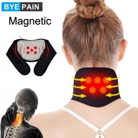 1 piezas Tcare turmalina terapia magnética cuello Massager de la vértebra Cervical protección calentamiento espontáneo cinturón masajeador corporal ► Foto 1/6