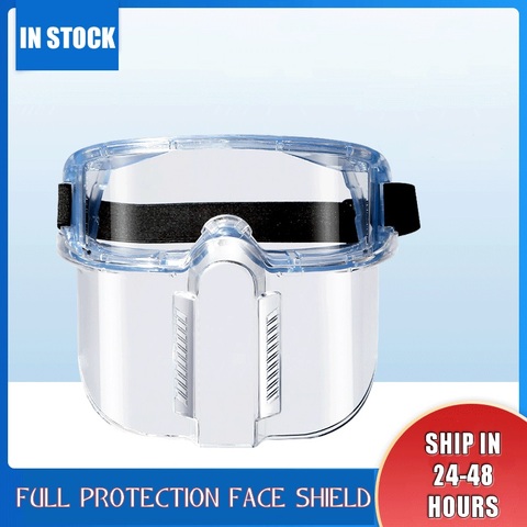 Gafas de seguridad de protección facial antipolvo, mascarilla protectora de cara completa, resistente a impactos, seguridad para el trabajo, pintura, carpintería ► Foto 1/6