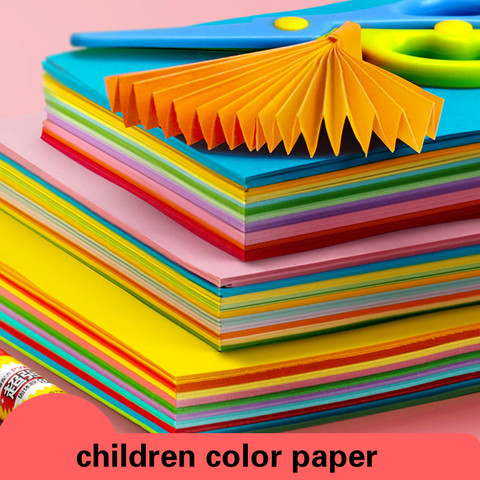 A4 180g de papel de Color Multicolor hecho a mano de Origami papel de cartón grueso niños DIY hecho a mano de papel de envoltura de regalo álbum de recortes de manualidades ► Foto 1/6