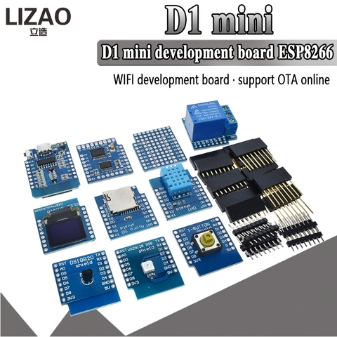 Mini Placa de desarrollo WIFI D1 con pines, ESP-12, ESP-12F, CH340G, CH340, V2, USB, WeMos D1, 3,3 V, ESP8266 ► Foto 1/6