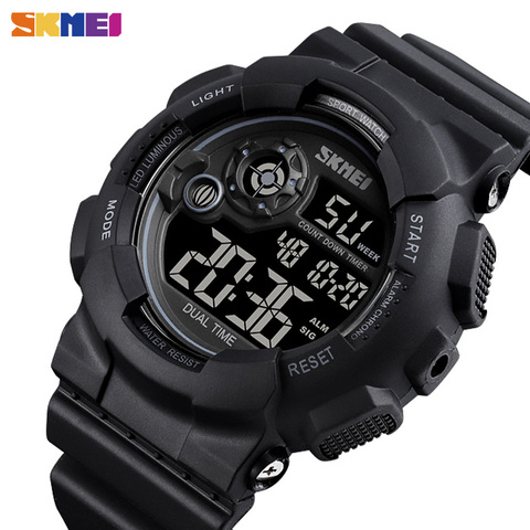 SKMEI-reloj deportivo para hombre, cronógrafo Digital con pantalla LED a prueba de golpes e impermeable, estilo militar, para deportes al aire libre, 1583 ► Foto 1/6