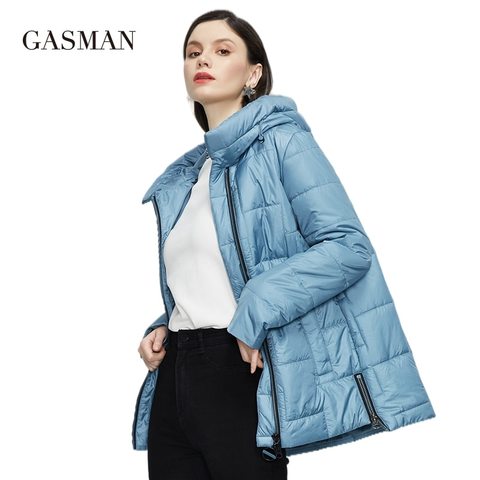GASMAN de las nuevas mujeres chaquetas de Otoño de primavera 2022 Stand-up Collar mujeres de la cremallera moda abrigo corto caliente prendas de vestir casual parka 81855 ► Foto 1/6