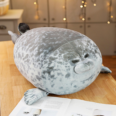 Juguetes de peluche de león marino para niños, muñecos de felpa de 20-80cm, 3D de imitación ► Foto 1/6