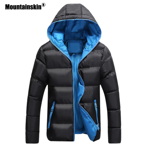 Mountainskin 5XL chaqueta acolchada gruesa con capucha nueva Casual de invierno para hombre y mujer con cremallera, abrigos ajustados para hombre y mujer, Parka de hombre, prendas de vestir cálidas EDA020 ► Foto 1/6