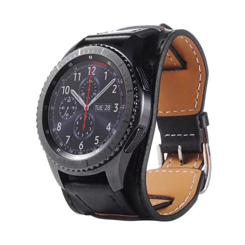 Correa de cuero genuino para reloj Samsung Gear S3, repuesto de pulsera de cuero de 22MM ► Foto 1/6