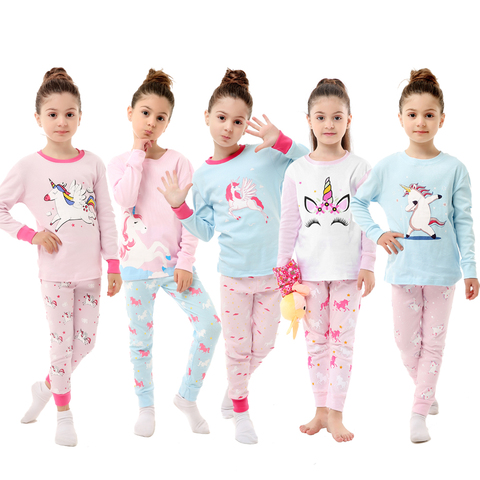 Piyamas de manga larga con diseño de búho para primavera y otoño para niñas de estilo gato y búho, Pijamas Niño de algodón, Pijama Infantil de 2 a 7 años ► Foto 1/6