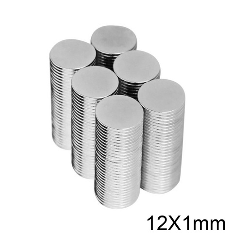 Imanes circulares finos de neodimio, 12x1mm, 12x1mm, imanes permanentes de neodimio 12x1mm, 20 ~ 500 Uds. ► Foto 1/6