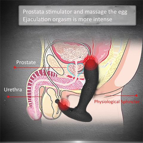 Vibrador masajeador de próstata para hombres adultos, Juguetes sexuales de silicona con tapón Anal, a prueba de agua, con anillos de pruebas ► Foto 1/6