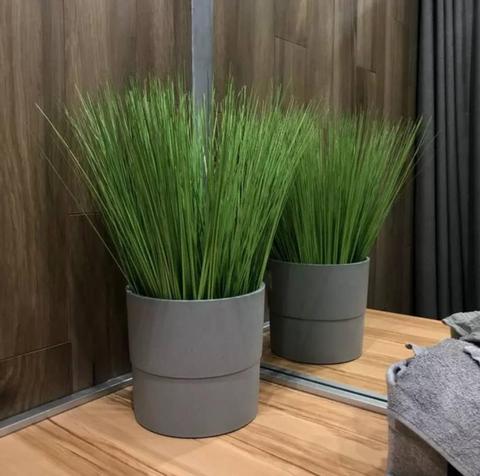 Conjunto de plantas tropicales artificiales grandes, 60cm, hierba verde de cebolla, arreglo de flores de plástico, decoración para el hogar, jardín, salón de bodas ► Foto 1/6