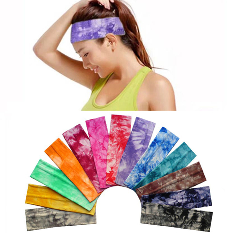 Empate tinte ciclismo Yoga deporte cinta de cabeza para el sudor de los hombres Sweatband para hombres y mujeres de Yoga para el pelo diademas para el sudor deportes accesorios para el cabello ► Foto 1/6