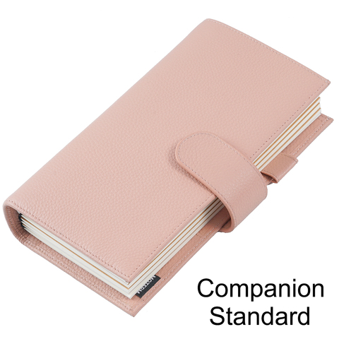 Moterm Companion-cuaderno de viaje de tamaño estándar, organizador de piel de vaca auténtica en versión flexible con bolsillo trasero y cierre ► Foto 1/6