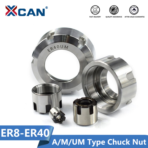 XCAN-tuerca de Mandril para torno CNC, cortador de fresado, soporte de broca, ER8/ER11/ER16/ER20 /ER25/ER32/ER40 tipo A/M/UM, 1 ud. ► Foto 1/6