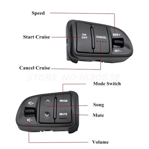 Botones de Control de crucero de Audio para volante, multifunción, para Kia sportage SL, con retroiluminación, estilo de coche ► Foto 1/6