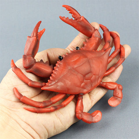 Mini modelos de cangrejo de imitación para niños, juguete de simulación de plástico con forma de cangrejo de juguete para niños ► Foto 1/6
