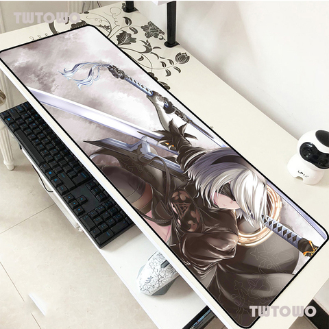 NieR Automata-alfombrilla de ratón de 900x400mm para ratón, alfombrilla larga para ratón de ordenador portátil, moderna, para Gaming, teclado ► Foto 1/6