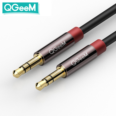 Cable auxiliar QGEEM para iPhone de coche, cable de audio estéreo macho a macho 3,5 jack a jack 3,5 cable auxiliar para auriculares, altavoz beat ► Foto 1/6