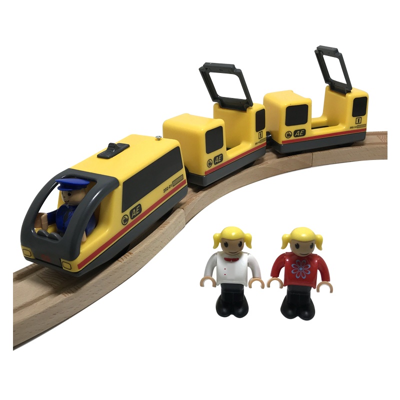 Juguetes para niños, combinación de locomotora electromagnética amarilla y tren eléctrico, sin patible Con BRIO Train Track Free W123 ► Foto 1/6