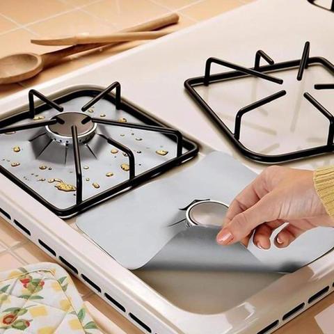 Protector de estufa de Gas, cubierta de cocina con forro para limpiar, accesorios de cocina, 1/2/4 Uds. ► Foto 1/6