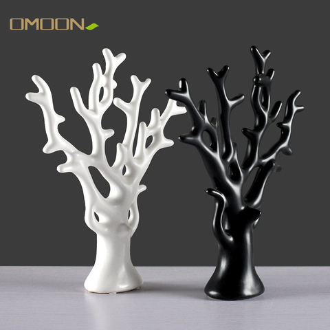 Decoraciones nórdicas de cerámica para decoración del hogar, figuritas de árbol de la Fortuna, artesanías de porcelana para sala de estar, accesorios de decoración de boda ► Foto 1/6