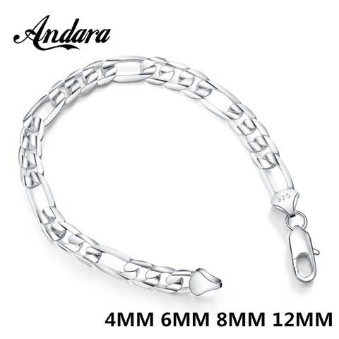 Pulsera clásica de Plata de Ley 925 para hombre y mujer, brazalete de tres a uno, regalos de joyería ► Foto 1/5