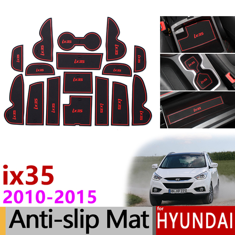 Alfombrillas de goma antideslizantes para Hyundai ix35 2010-2015 LM Tucson ix accesorios pegatinas 2010 2011, 2012, 2013, 2014, 2015 ► Foto 1/6