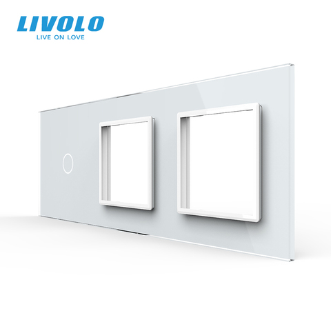 Livolo DIY Cristal de perlas de lujo, estándar europeo, Panel de vidrio Triple, 4 colores, panel de vidrio, diy por ti mismo, marca el color que quieras. ► Foto 1/6