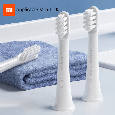 Xiaomi Mijia-cabezales de repuesto para cepillo de dientes eléctrico, repuesto Original para cepillo de dientes sónico T100 T300 T500, 3 cabezales para cada caja ► Foto 1/6