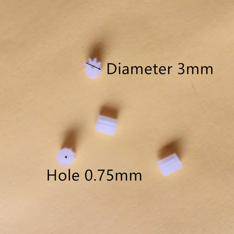 Engranajes pequeños para Motor de Motor Sin Núcleo, piezas de repuesto de cuadricóptero, 4 uds., 3mm, 0,8mm, 8T, 8 dientes, 716, 614, R/C X11 ► Foto 1/1