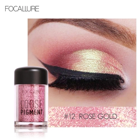 Focallure-sombra de ojos de 18 colores, sombra de ojos de un solo brillo, brillo de polvo suelto, pigmento, sombra de ojos, maquillaje de ojos de diamante ► Foto 1/6