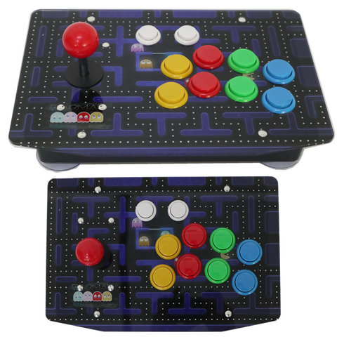 RAC-J500S-Joystick Arcade de 10 botones, Panel acrílico con cable USB para PC Multicolor ► Foto 1/6