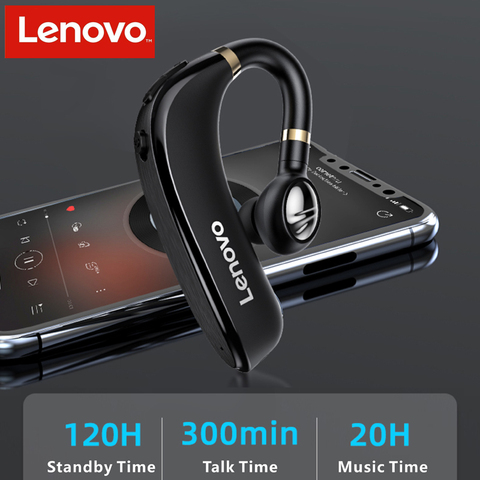 Lenovo-auriculares inalámbricos HX106, cascos con Bluetooth 5,0, llamada HD, IPX5, resistentes al agua, micrófono para conducción, Reunión, reducción de ruido, estéreo HIFI ► Foto 1/6