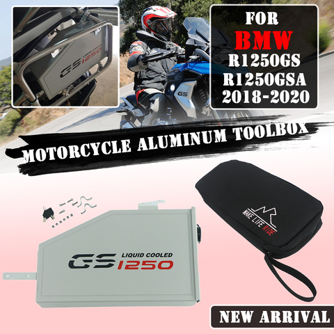 Caja de Herramientas de aluminio decorativa para motocicleta, 5 litros para soporte lateral izquierdo para BMW R1250GS Adventure LC R 1250 GS Adv ► Foto 1/6