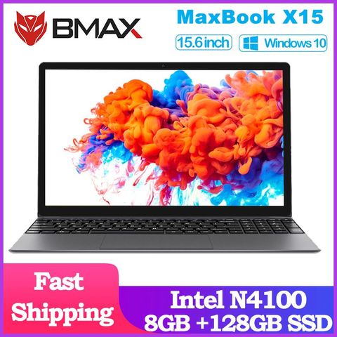 BMAX X15 portátil de 15,6 pulgadas CPU Intel 4120 Qcta Core windows10 portátil de 1920*1080 8GB RAM 128GB ROM Dual Wifi HDMI USB GameLaptops ► Foto 1/6