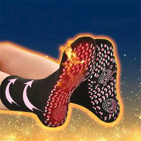 Calcetines de Calefacción magnética con autocalentamiento para hombre y mujer, calcetín de masaje, compresión, para terapia magnética, para invierno ► Foto 1/6