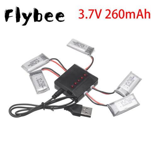 Batería Lipo Original de 3,7 V y 260mAh para Dron cuadricóptero, pieza para H36 Eachine E010 E011 E012 E013 Furibee F36 RCQuadcopter ► Foto 1/6