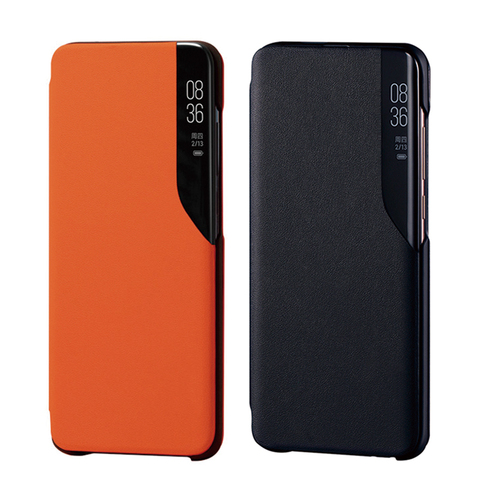 Funda abatible para Xiaomi mi 10, protector de cuero de PU de 6,67 pulgadas para ventana inteligente funda de teléfono para Xiaomi mi10 ► Foto 1/6