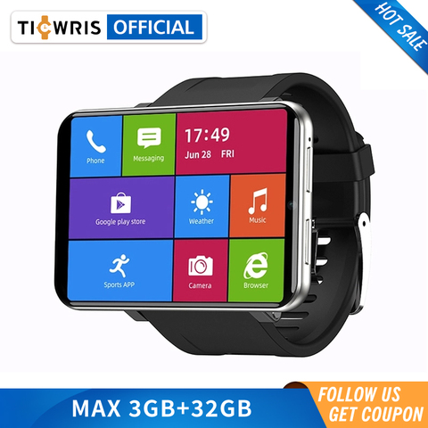 Ticwris-reloj inteligente Max 4G para hombre, dispositivo con Android, pantalla grande de 2022 pulgadas, identificación facial, 2,86 Mah, 3GB, 32GB, cámara de 8MP, GPS, para IOS y Android, novedad de 2880 ► Foto 1/6